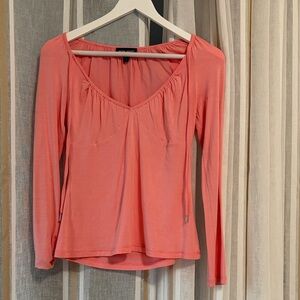 bebe Coral Long Sleeve Top